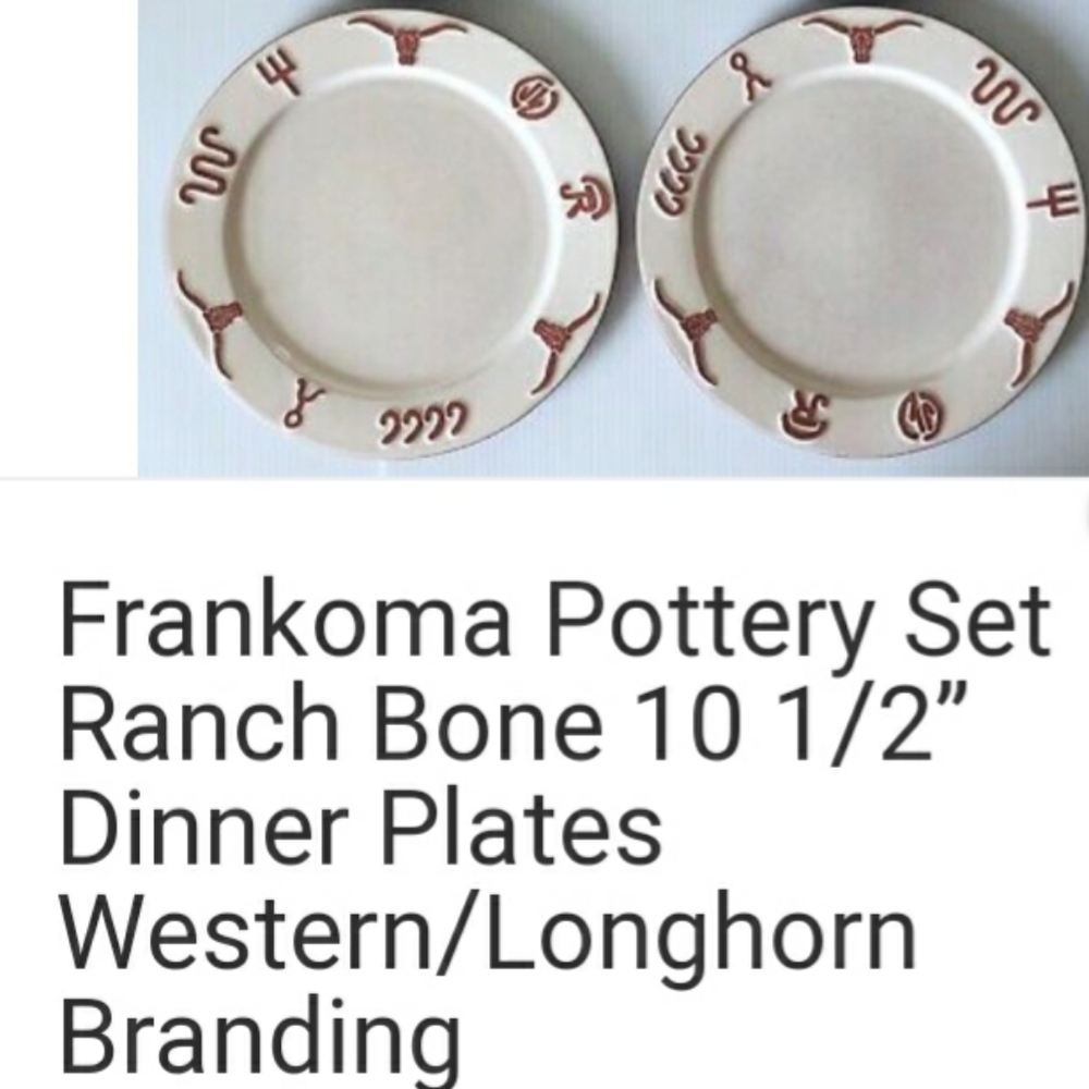 SOLDFrankoma Plates UT Bone Longhorn 2 Dinner Plat